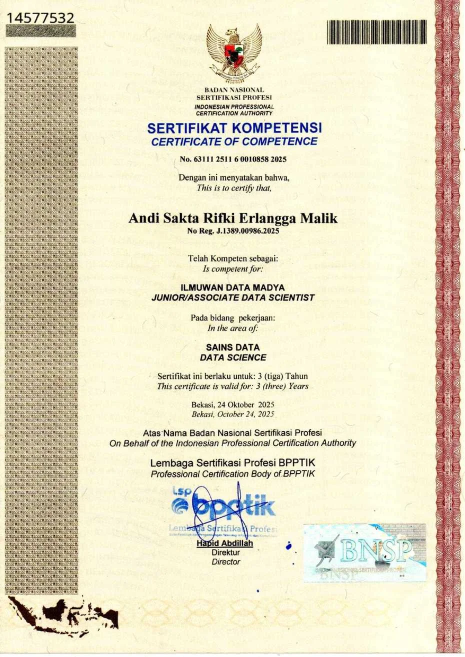 Data Scientist Certificate
